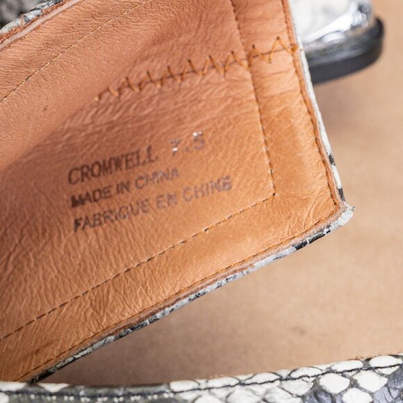 Jeffrey Campbell Wmn Cromwell Snake Print Leather Western Cowboy Ankle boots 7.5 - Picture 7 of 8